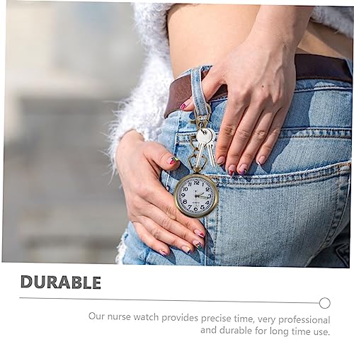 minkissy Krankenschwester Schlüsselanhänger Uhr Tragbare Taschenuhr für Senioren Design für Alltag und Prüfungen Leicht und Benutzerfreundlich von minkissy