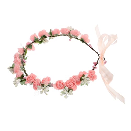 minkissy Blumenstirnband Krone Für Frauen Hochzeit Brautschmuck Kopfschmuck Schmuck Accessoire Für Brautjungfern Party von minkissy