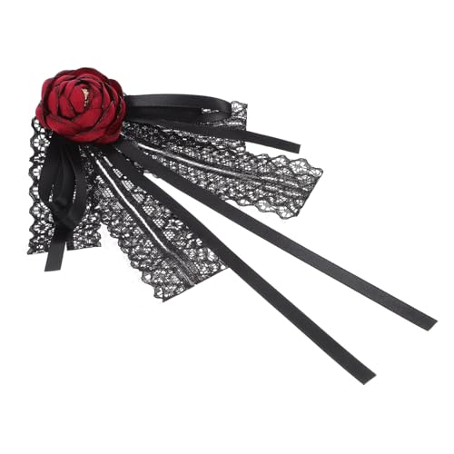 minkissy Krawatte Große Brosche mit Schleife Kleidungsbrosche Brosche für Damen Anzugbrosche Fliege für Damen große Schleifenbrosche Fliege für Frauen Schleife Brosche Stoff von minkissy