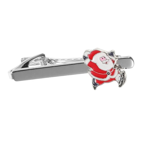 minkissy Krawattennadel zu Weihnachten dekorativer Krawattenclip klassische Krawattennadel weihnachtskleidung weihnachtskrawatte Weihnachtsaccessoire Feiertags-Krawattenklammer Legierung von minkissy