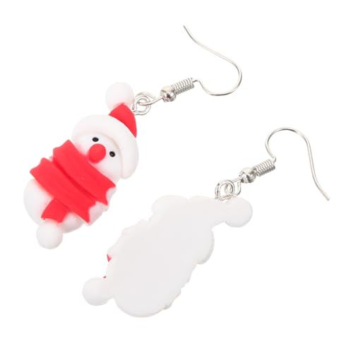 minkissy Kreative Schneemann Ohrringe Polymer Weihnachtlicher Schmuck für Damen und Mädchen Leicht Auffällig für Festtage Partys und Alltag Modisches von minkissy
