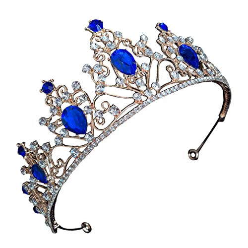 minkissy Kristallhochzeit Braut Tiara mit Funkelnden Strasssteinen Prinzessin Haarschmuck Leichter Brautkopfschmuck für Hochzeit Party und Festliche Anlässe Einfach zu Tragen von minkissy