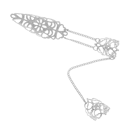 minkissy Kettenring Mit Fingernagel Kralle Metall Ring Dekoration Für Damen Retro-design Leicht Und Bequem Zu Tragen von minkissy