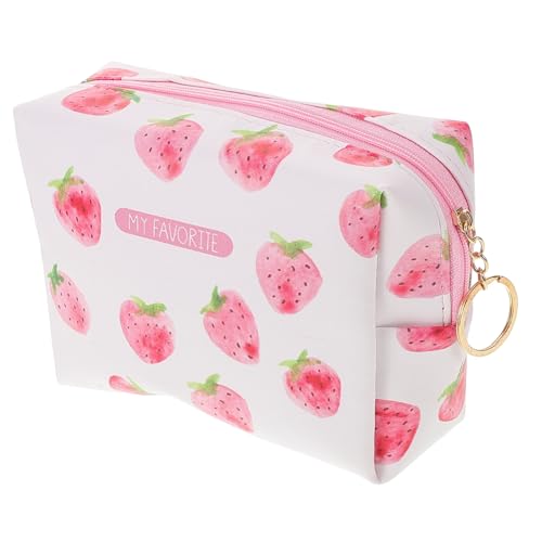 minkissy Kulturtasche Aus Pu-Material Mit Reißverschluss Wiederverwendbar Für Damen Make-up-Tasche Leicht Abwischbar Für Reisen Outdoor-aktivitäten Und Täglichen Gebrauch Bietet von minkissy