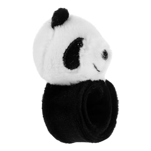 minkissy Kuscheliges Panda Slap Armband aus Weichem Plüsch Hautfreundlich und Langlebig Leichtes Kinderparty Armband Vielseitig Tragbar für Handgelenk Rucksack und Kinderspaß von minkissy