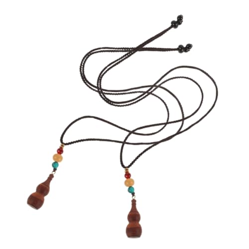 minkissy Lange Boho Stil Holz Pulloverkette für Frauen Ethnisches Design mit Öffnungsfunktion Glücksbringer für Reisen Feiern und Alltag von minkissy
