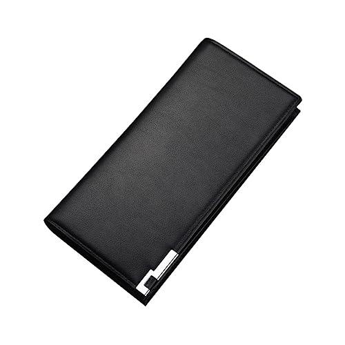 minkissy Lange Geldbörse Herren PU Geldbörse für Männer Praktische Brieftasche mit Großem Fassungsvermögen für Karten Münzen für Freunde Familie von minkissy