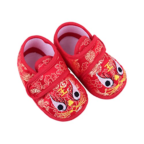 minkissy Lauflernschuhe mit Niedlichem Tigerkopf Motiv Weiche rutschfeste Sohle Atmungsaktiv und Geeignet für Junge Mädchen Monate Warme und Leichte Babyschuhe von minkissy