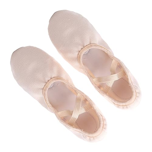 minkissy Lecklose Yoga -Schuhe Canvas-Ballettschuhe Für Damen Ballettschuhe Für Mädchen Elastisch Für Sohle Tanzschuhe Aus Segeltuch Sohlen Rosa von minkissy