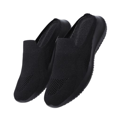 minkissy Leichte Atmungsaktive Netz Hausschuhe Damen Herren Rutschfeste Sommer Slipper Modische Freizeit Halbschuhe Angenehm und Strapazierfähig Geeignet für Indoor und Outdoor von minkissy