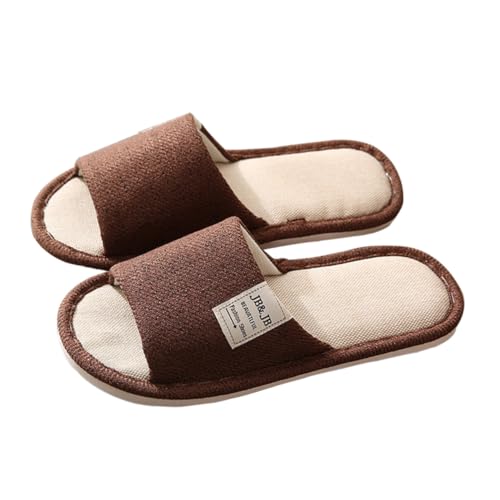 minkissy Leichte Baumwoll leinen Hausschuhe für Damen und Herren Bequeme Indoor hausschuhe mit Langlebiger Verarbeitung Atmungsaktiv Unisex Rutschfest Geeignet für Jahreszeiten und von minkissy
