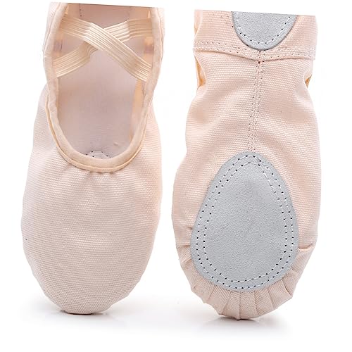 minkissy Leichte Elastische Yogaschläppchen Schnürsenkel Weiche rutschfeste Katzenpfoten Sohle Flexibler Ballett und Tanzschuh für Erwachsene Zartes Rosa von minkissy