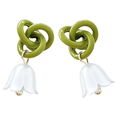 minkissy Leichte Langlebige Blumenohrringe aus Legierung Hängende Glockenblumen Ohrringe Vielseitig Einsetzbar für Damen Jeden Alters Komfortabel für Alltag und Besondere Anlässe von minkissy