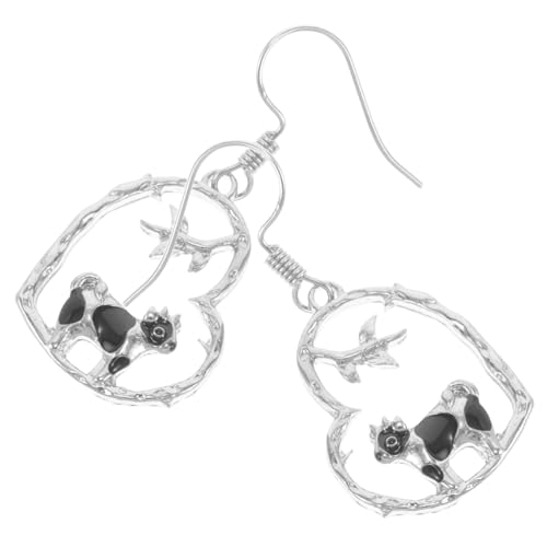 minkissy Kuh Ohrringe Herzform Baumelnd Hakenohrringe Einfache Kreative Ohrringe Für Frauen Und Mädchen Tropfenohrringe Mit Süßem Kuhmotiv von minkissy