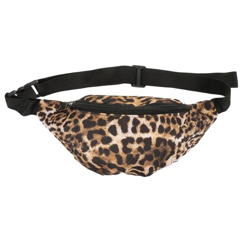 minkissy Leoparden Hüfttasche Damen Umhängetasche Freizeittasche Aus Hochwertigem Pu-Material Mit Verstellbarem Schultergurt Für Shopping Reisen Und Arbeit von minkissy