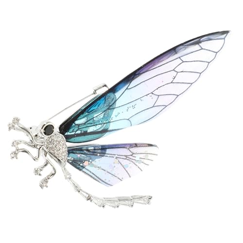 minkissy Libellen Brosche Transparent Flügel Dekorative Anstecknadel Damen Modeaccessoire für Kleidung und Mantel Eleganter Libellen Pin Modischer Schmuck von minkissy