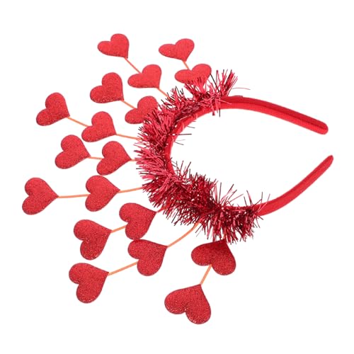 minkissy Valentinstag Haarreif Mit Herzen Dekorativer Haarreifen Für Accessoire Für Partys Hochzeiten Und Festliche Anlässe von minkissy