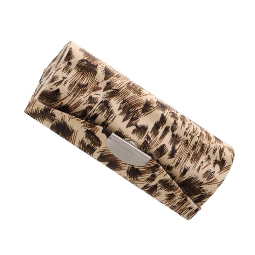 minkissy Lippenstift Organizer Mit Spiegel Leopardenmuster Kompakt Und Tragbar Kosmetik Aufbewahrungsetui Für Handtasche Stilvolles Lippenstifthalter Design Für Frauen von minkissy