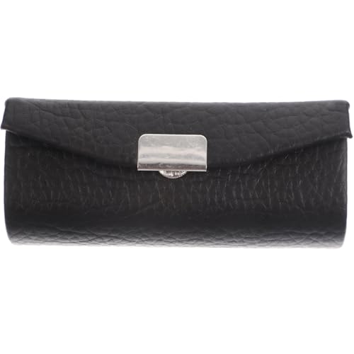 minkissy Lippenstiftetui mit Spiegel, schwarzer Kosmetik-Lippenstiftbox-Halter aus PU-Leder, rechteckige Make-up-Reiseetuis für die Handtasche, Lippenstift Organizer für Damen von minkissy