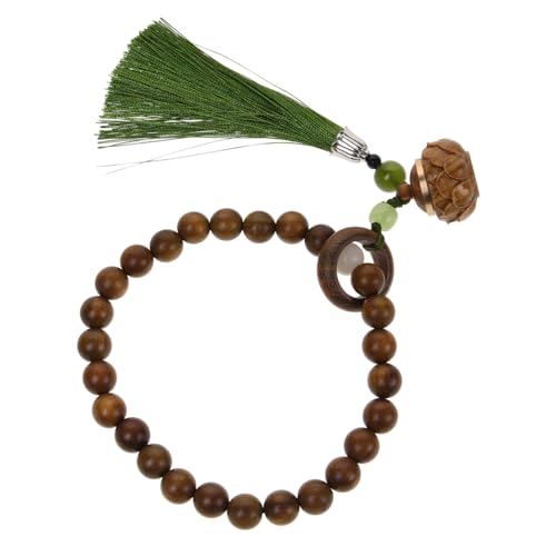 minkissy Lotus Duftbeutel Armband Grünem Sandelholz Handgefertigte Gebetskette mit Verstellbarem Design für Meditation Dekoratives von minkissy