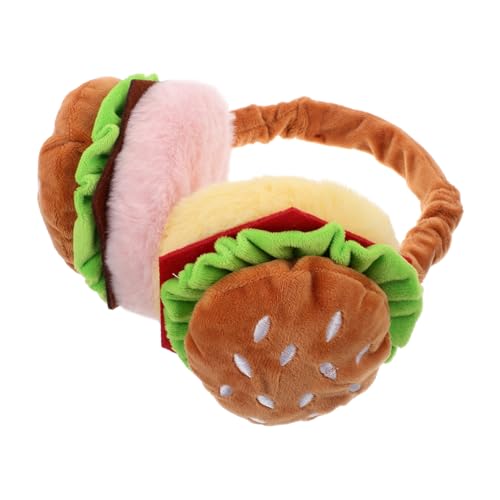 minkissy Lustige Hamburger-ohrenwärmer Für Kaltes Wetter -muffs Für Damen Faltbares Design von minkissy