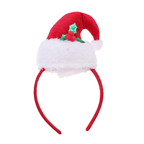 minkissy Luxuriöses Weihnachtsmützen-stirnband Aus Samt Entzückender Elastischer Reifen Für Jungen Und Mädchen Erwachsene Frohe Weihnachten von minkissy
