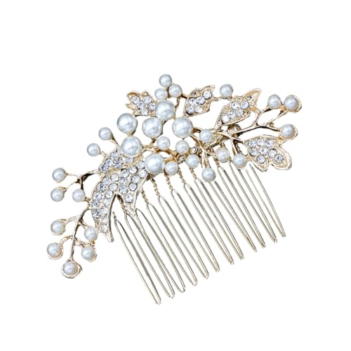 minkissy Luxus Hochzeit Strass Blatt Haar Kamm Braut Stirnband Schmuck Für Hochzeit Party von minkissy