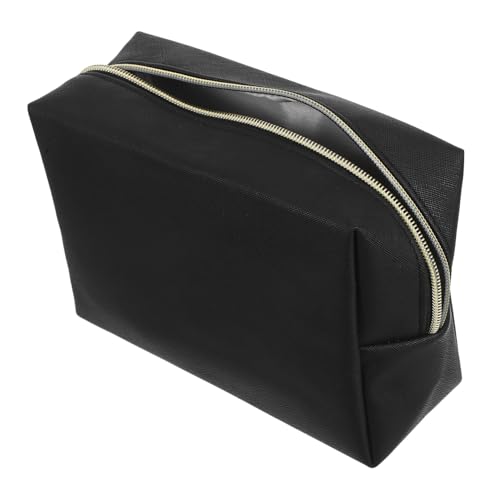 minkissy Make -up -Aufbewahrungstasche für Frauen Reise-Kosmetiktaschen-Organizer Reise-Toilettenartikel-Organizer Toilettenorganisator Make -up -Tasche zur Reisegröße Metall Schwarz von minkissy