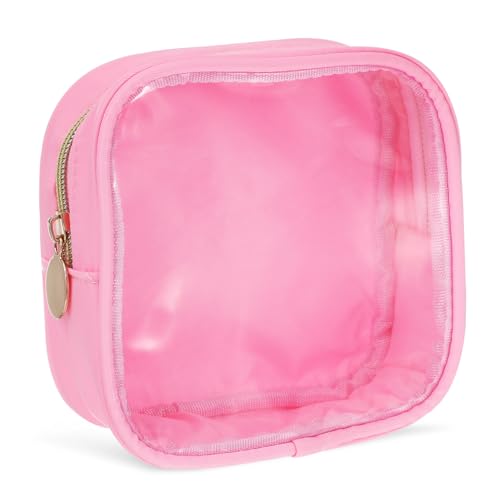 minkissy Mini Makeup Pouch Transparent Kompakte Kosmetiktasche Mit Reißverschluss Für Reisen Make-up Elektronik Und Mehr Als Reise-toilettentasche Oder Aufbewahrungstasche Für Damen von minkissy