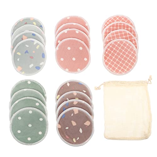 minkissy Bambusfaser Abschminkpads 21 Stück Wiederverwendbare Hypoallergene Make up Entferner Mit Aufbewahrungsbeutel Umweltfreundlich Und Waschbar Für Gesichts Make up Lidschatten von minkissy