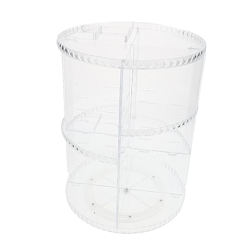 minkissy Drehbarer Kosmetik Organizer Mit Mehreren Gittern Aus Acrylmaterial Platzsparendes Desktop-regal Für Make-up-utensilien Und Alltagsgegenstände Geeignet Für Wohnzimmer von minkissy