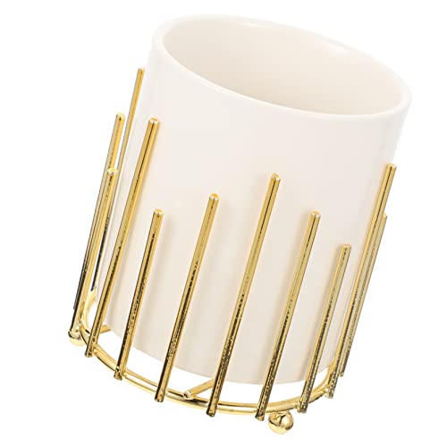 minkissy Make-up-pinselhalter Organizer Kosmetikpinsel-aufbewahrungseimer Schreibtisch-stiftehalter Bleistift-organizer Dekorativer von minkissy