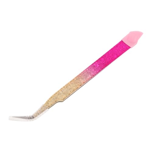 minkissy Maniküre-werkzeuge Spitze Pinzette Strass-picker-werkzeug Handwerkspinzette Aufkleber Scrapbooking-pinzette Entferner Pinzette Bausatz Nagelkunstwerkzeuge Kieselgel Rosa von minkissy