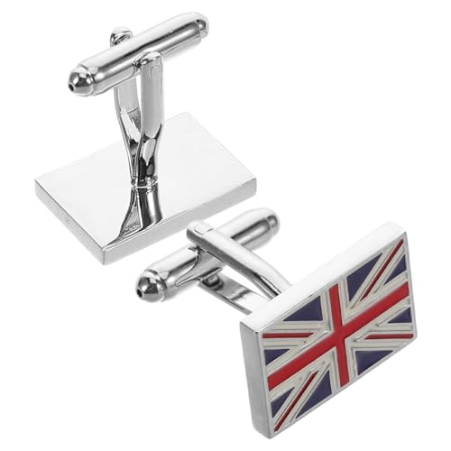 minkissy Manschettenknöpfe Aus Messing Mit Britischer Flagge Dekorative Hemdmanschettenknöpfe Ersatzmanschettenknöpfe Für Hemdärmel Manschettenknöpfe Mit Knoten Für Formelle Anlässe von minkissy