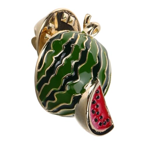 minkissy Cartoon Wassermelonen Brosche Pin für Damen Modischer Kleiderclip Reversierbares Abzeichen Süßer Strickjackenclip Zubehör für Partys und Feierlichkeiten von minkissy