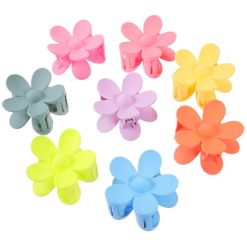 minkissy Matte Blumen-haarspangen 8er-set – Große Haarspangen Mit Starkem Halt Zum Stylen – Perfekt Für Die Haar-accessoire-kollektion Von Damen von minkissy