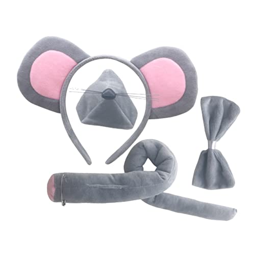 minkissy Mausohren Stirnband Set Mit Nase Und Für Cosplay Party Und Festivals Flauschig Und Angenehm Zu Tragen von minkissy