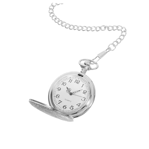 minkissy Mechanische Taschenuhr für Herren mit Kette Große Vintage Flippdeckel-Uhr aus Langlebigem Metall mit Kunstvoller Gravur Kratzfestes Design Klassisches Retro-Accessoire für Damen minkissy Mechanische Taschenuhr für Herren mit Kette Große Vintage Flippdeckel-Uhr aus Langlebigem Metall mit Kunstvoller Gravur Kratzfestes Design Klassisches Retro-Accessoire für Damen von minkissy