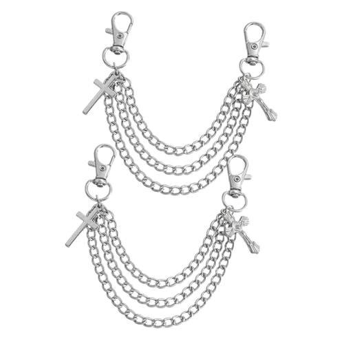 minkissy Metal Schuhkette mit Strass Verzierung Langlebige Legierung Einfache Anbringung an Schnürsenkeln Modischer Schuhschmuck für Damen und Herren Sneakers Western Cowgirl Style von minkissy