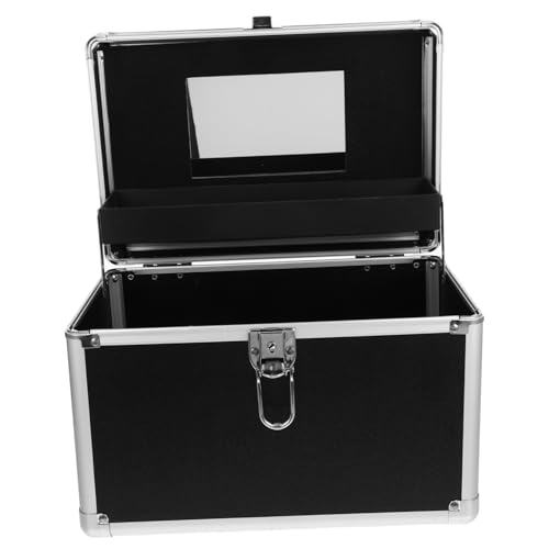 minkissy Metall Aufbewahrungsbox Für Make-up Große Kapazität Mit Schnalle Professioneller Make-up-reisekoffer Kosmetikbox Organizer Für Beauty-essentials von minkissy