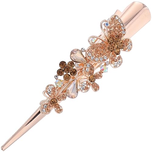 minkissy Metall Haarspange Mit Schmetterling Glitzernde Haarspangen Für Damen Große Dekorative Haarschmuck Mit Krokodilklemmen in Champagner Für Hochzeiten Und Besondere Anlässe von minkissy