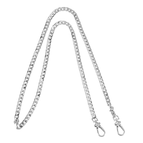 minkissy Metall Tasche Kette mit Schnallen Eleganter Schulterriemen für Damen Umhängetasche Abnehmbarer Vielseitiger Crossbody Schultergurt in Silber Robust und Glänzend von minkissy