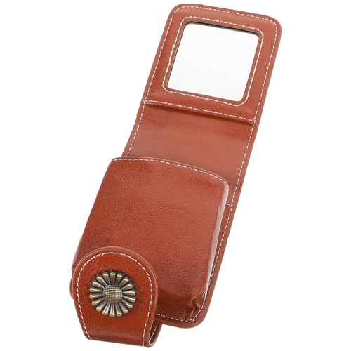 minkissy Mini-lippenstiftetui Mit Spiegel Schicke Tragbare Kosmetiktasche Für Damen Perfekt Für Unterwegs von minkissy