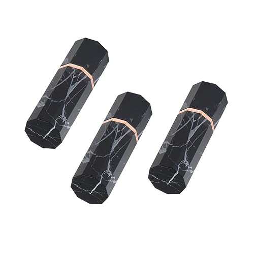 minkissy Marmorierende Lippenstiftröhre 3 Stück Leerer Lippenstiftbehälter Modisches Hüllenhalter-set Mini-lippenstift-unterverpackungsflasche Für Frauen von minkissy
