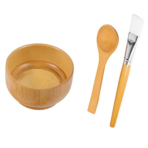 minkissy 3stücke Mischschalen Für Diy Umweltfreundliches Set Mit Schalen Löffel Und Pinsel Für Effektive Hautpflege Und Einfache Anwendung von minkissy