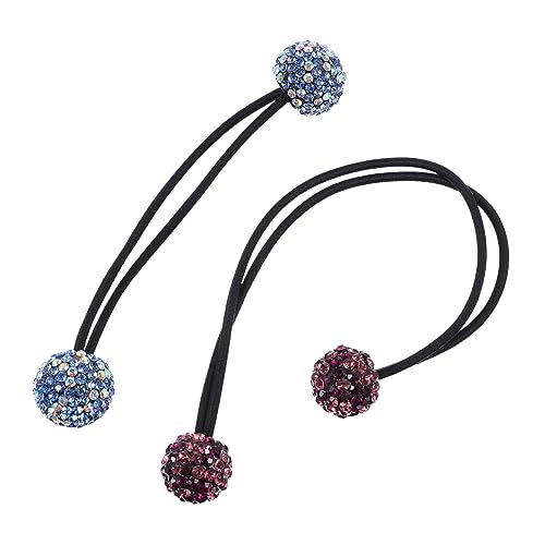 minkissy 3stücke Strass Haarband Glitzer Elastische Pferdeschwanzhalter Haargummis Strass-haargummis Haarring Haarschmuck Für Frauen Mädchen Alltag Party Geburtstag von minkissy
