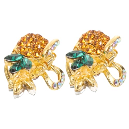 minkissy 2 Stück Ananas Haarnadeln Aus Legierung Mit Schmuck Dekor Für Frauen Und Mädchen Kieferclip Muster Haarschmuck von minkissy
