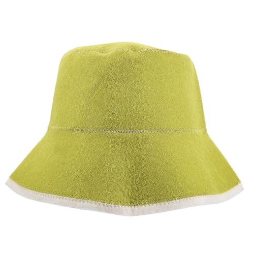 minkissy Mütze Aus Merinowolle Stilvolle Fischermütze Für Damen Saunakappe Regenhut Aus Filzmaterial Für Den Einsatz Im Strand-spa von minkissy