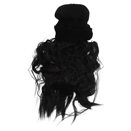 minkissy Warme Strickmütze Mütze Perücke Damen Lockige Perücke Hut Modische Kappe Mit Haar von minkissy