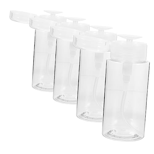 minkissy Multifunktions-flüssigkeit Make-up-entferner Spenderglas 4 Stück Push-down-pumpe Kunststoff Reiseflaschen von minkissy